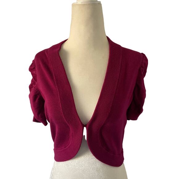INC International Concepts Sweaters - INC Berry Crop Shrug Sweater Small